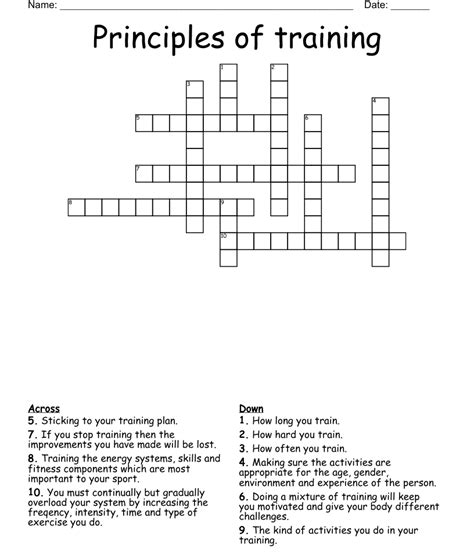 principle crossword